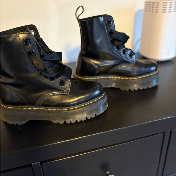 Dr. Martens Black Platform Boots - Picture 4 of 8